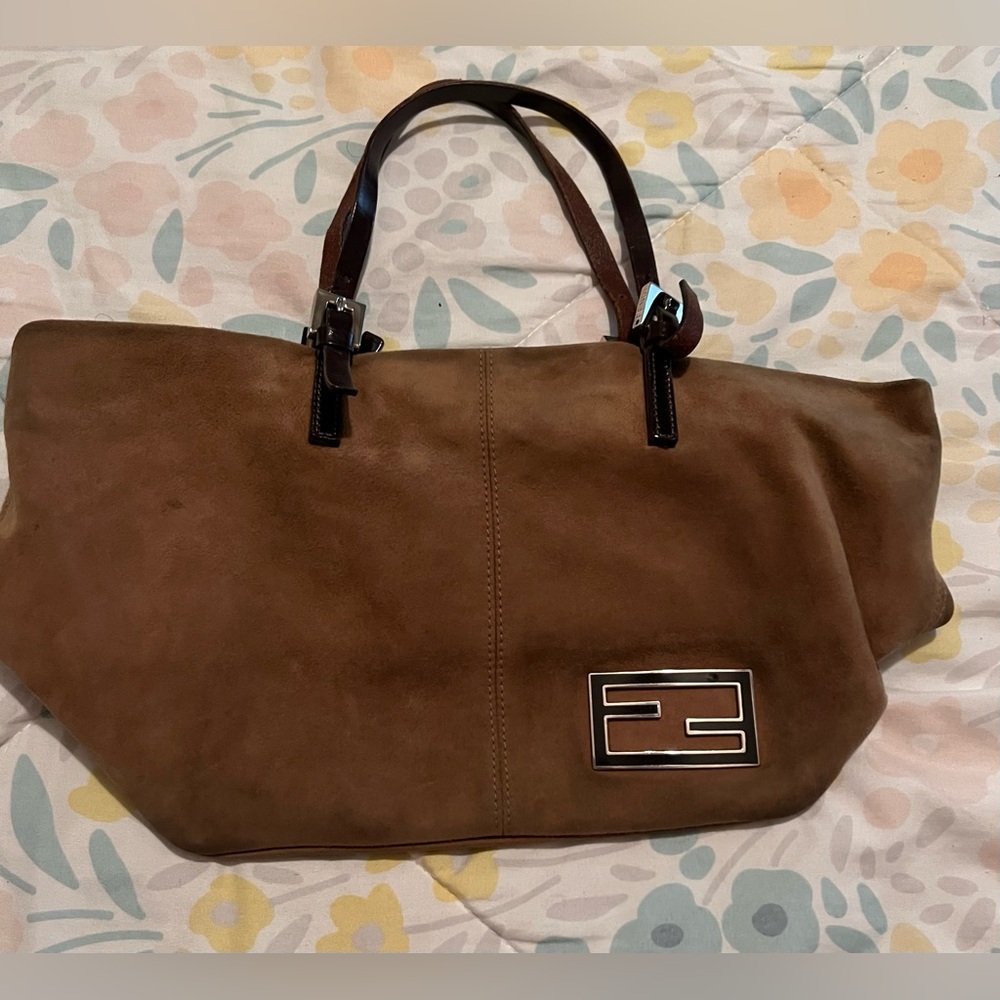 Vintage Fendi Suede Tote Bag!!